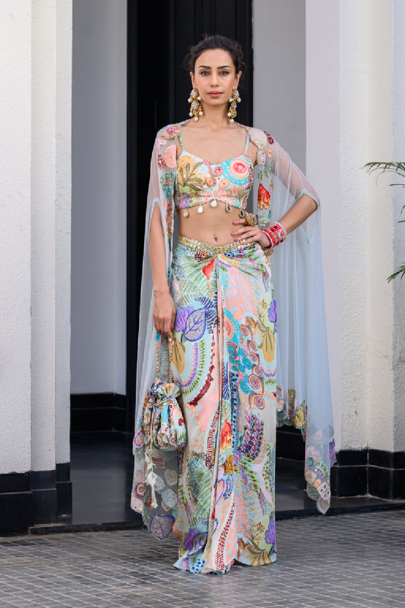 Gardenia Dhoti Skirt Set Paidawn