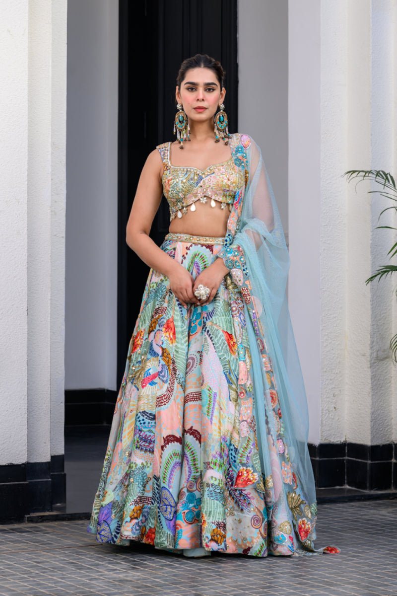 Gardenia Highlighted Lehenga Set