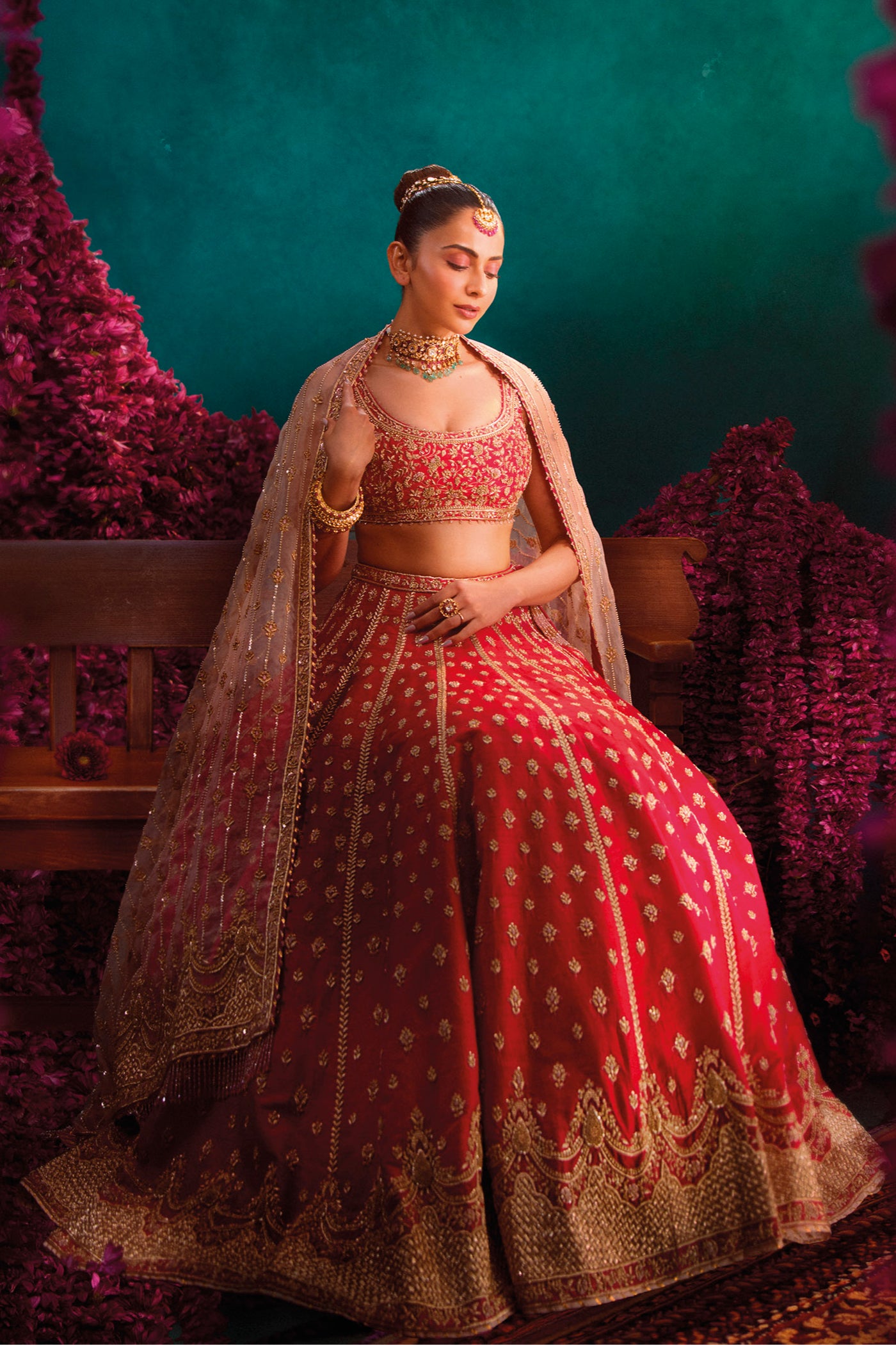 Rakul Preet In Noorbano - Hot Pink Lehenga Set with Blouse & Dupatta