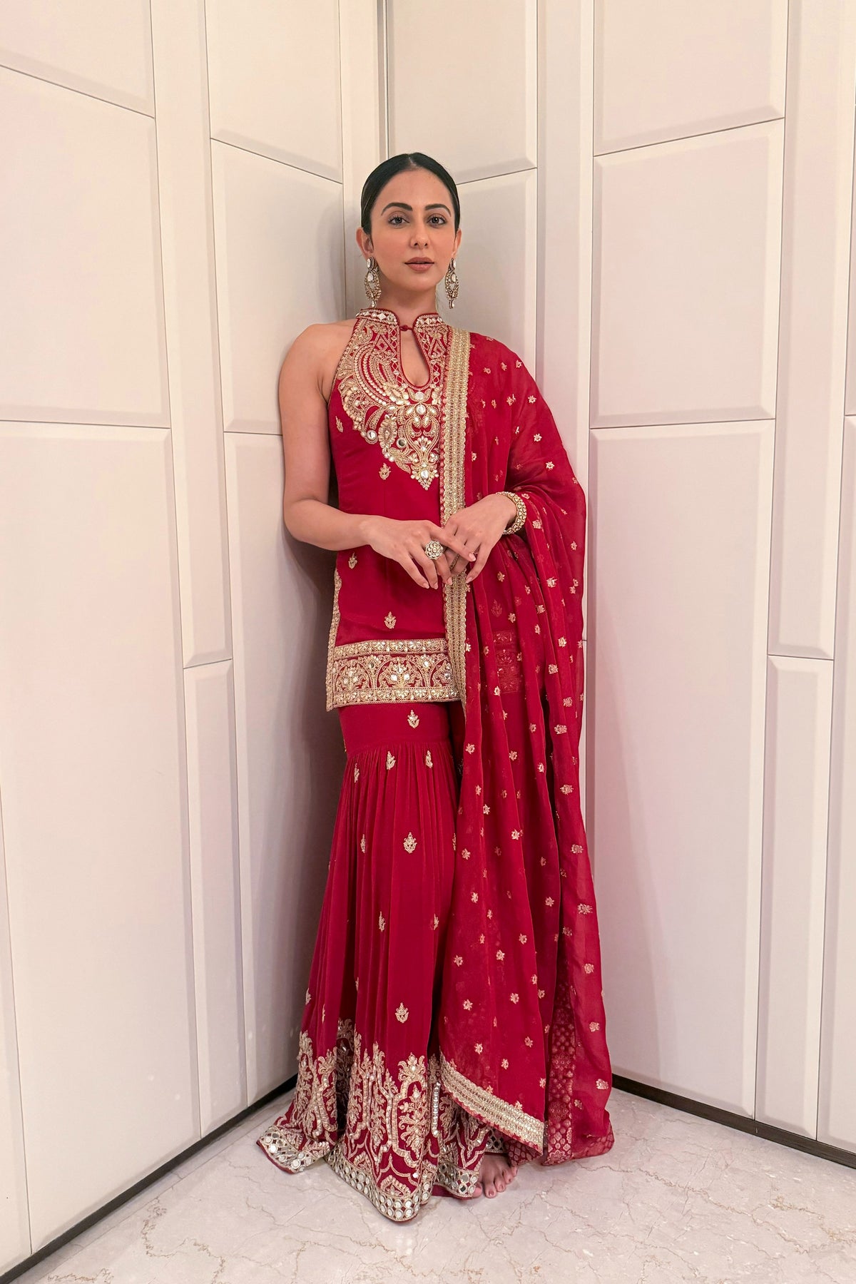 Rakulpreet Singh in Zareen Sharara Set