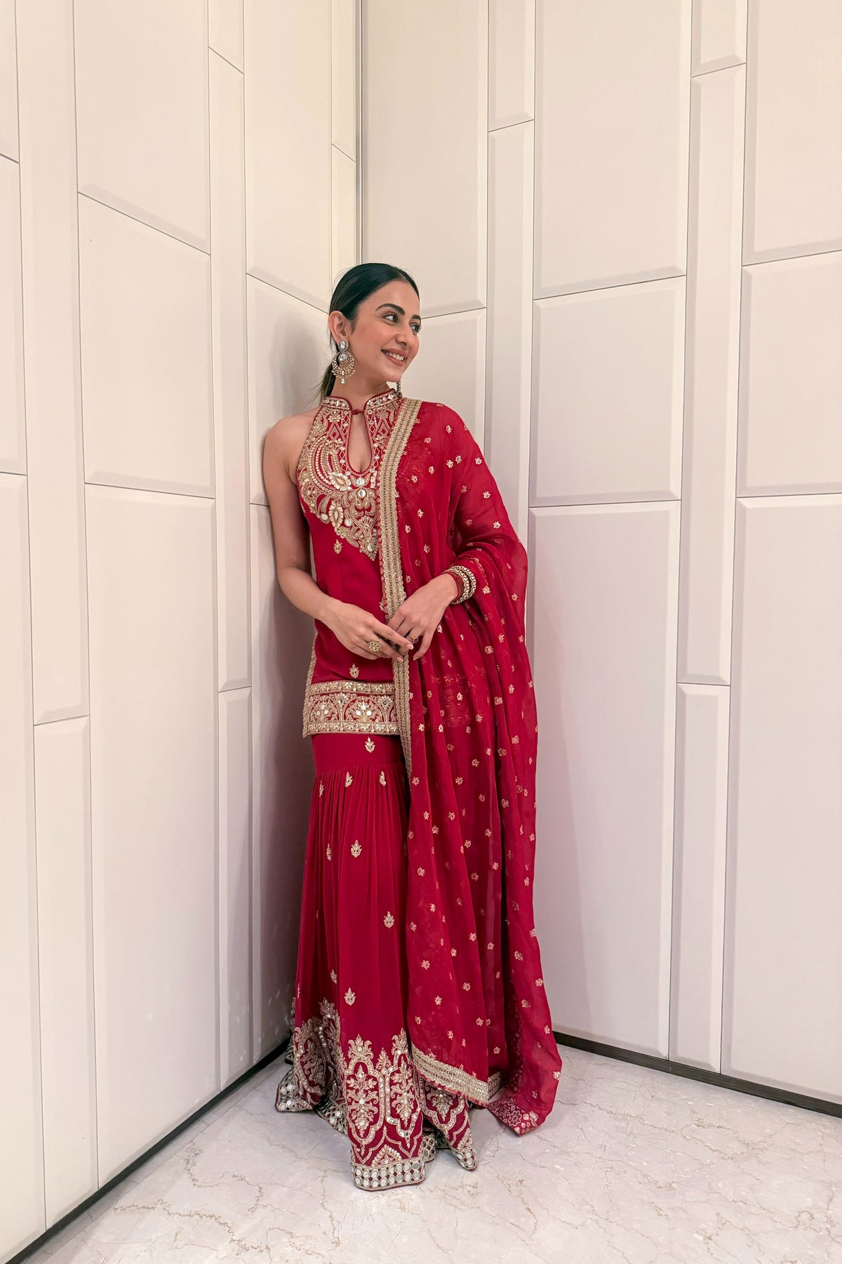 Rakulpreet Singh in Zareen Sharara Set