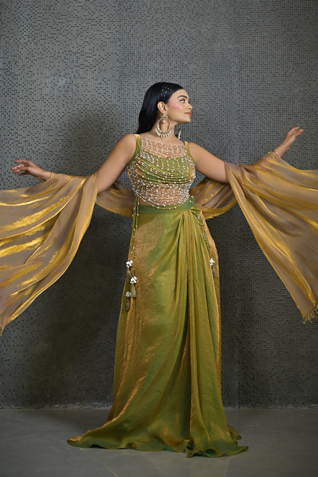 RAQS DRAPE SKIRT & TOP SET