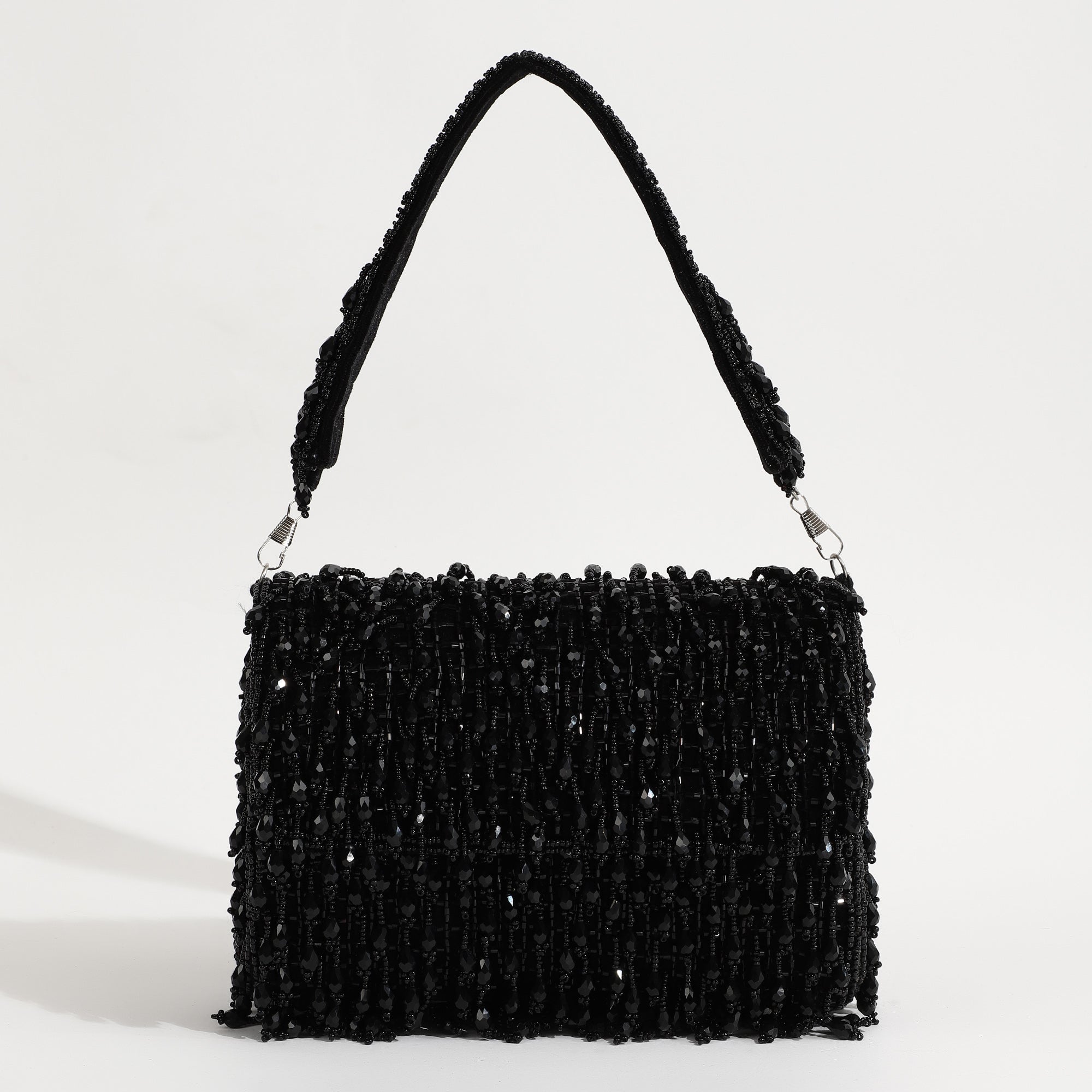 THE TAN CLAN Rosa Beaded Flap over Clutch Bag