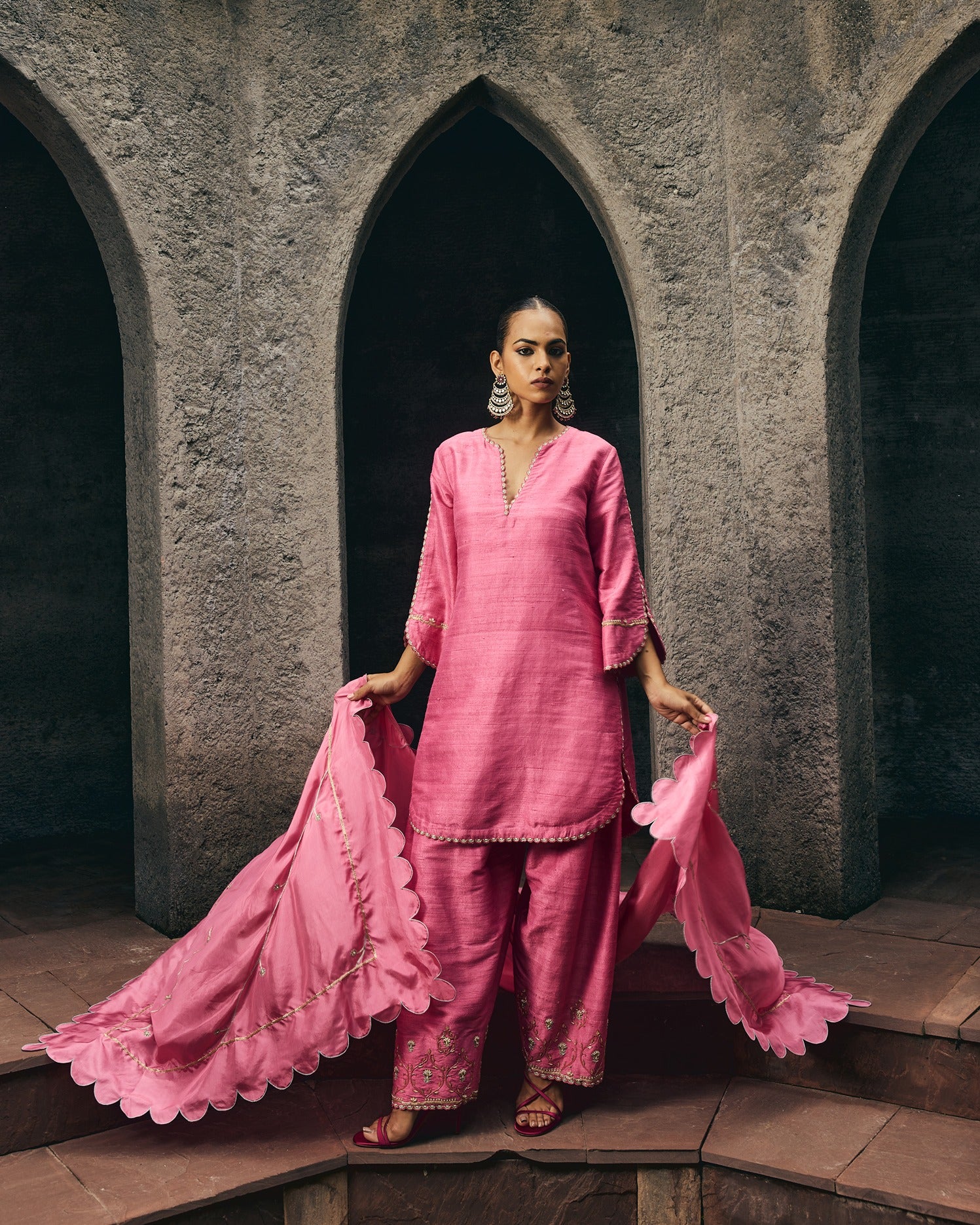 The Eternal Rose-Pink Kurta & Salwar Set