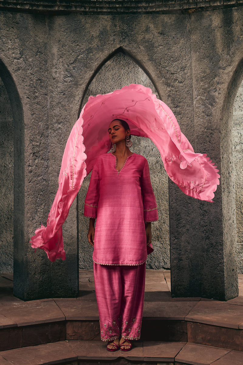 The Eternal Rose-Pink Kurta & Salwar Set
