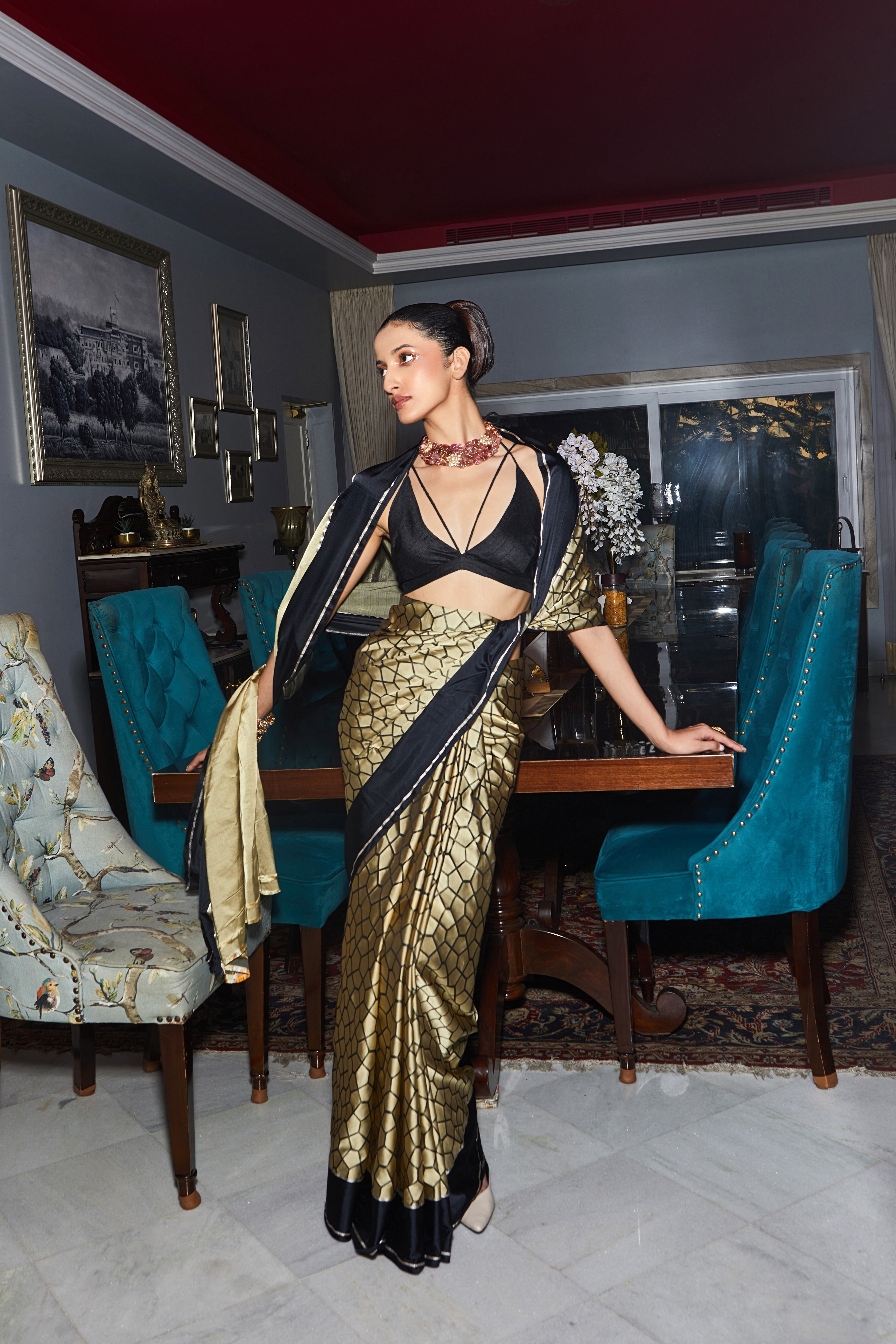 Handwoven Mushroo Silk Tanchoi Banarasi Saree