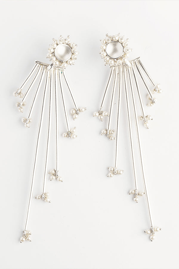 Multi Bunch Pearl Linear Earring Worn By Sonam Kapoor