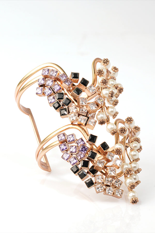 Pearlescent Frost Gold Plated Cuff