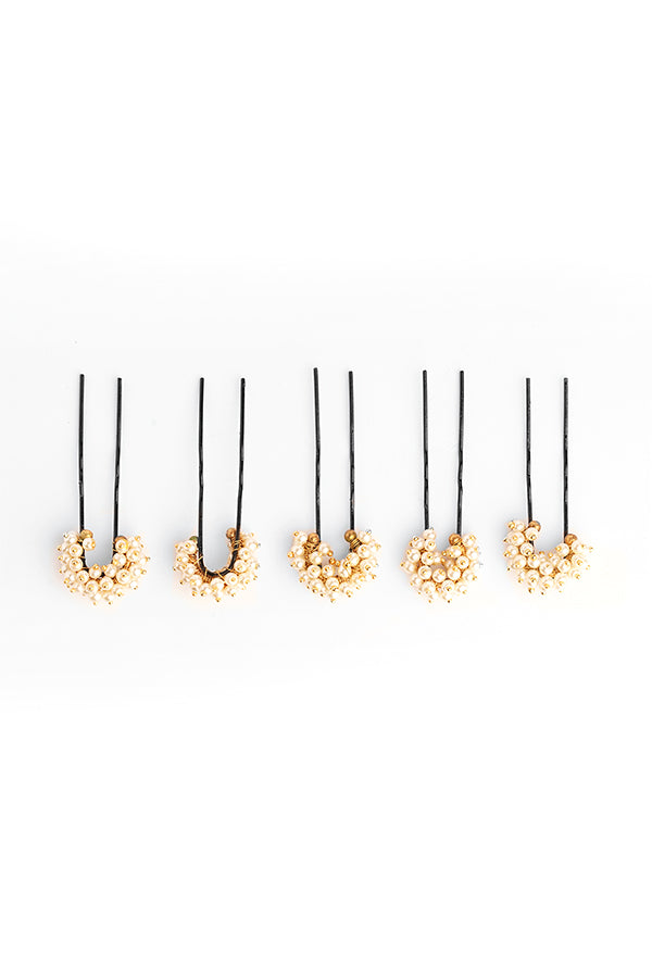 Pearl Bunch Hair Pins (Set Of 3)