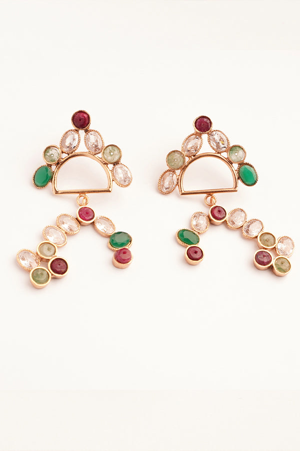 Gold Plated Rainbow Earrings