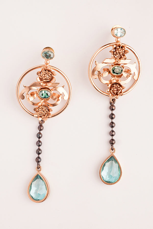 Juliet'S Requiem Gold Plated Dangling Earrings
