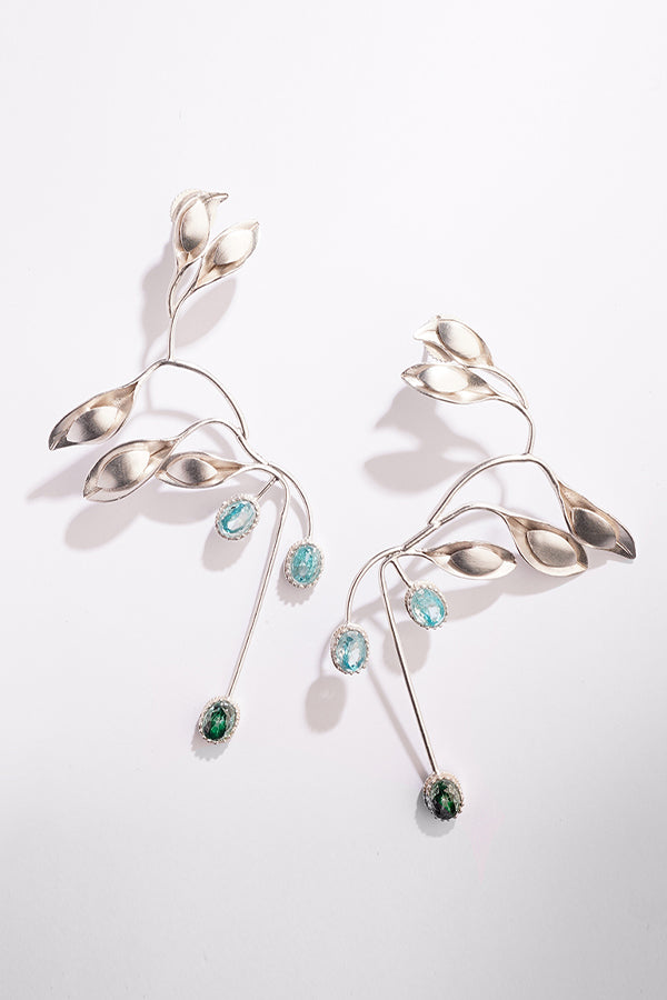 Silver Rain Drop Earrings