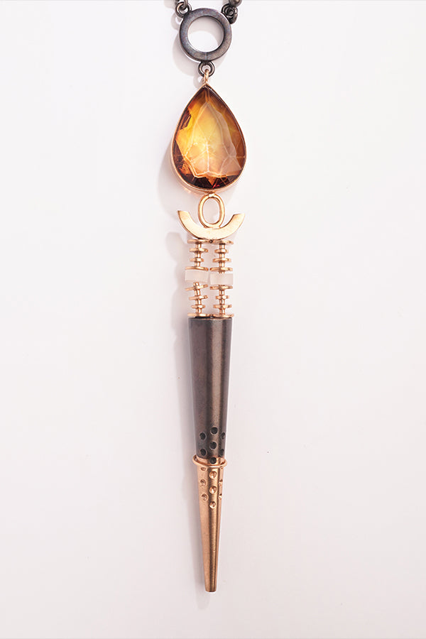Moriarty'S Malice Oxidized Spike Necklace