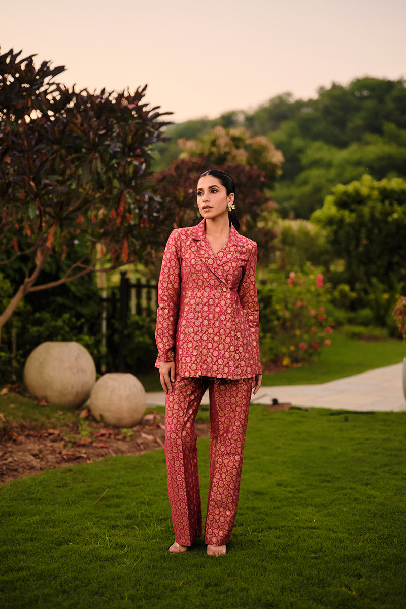 LA ROSE FLEURIT PEPLUM CO-ORD SET