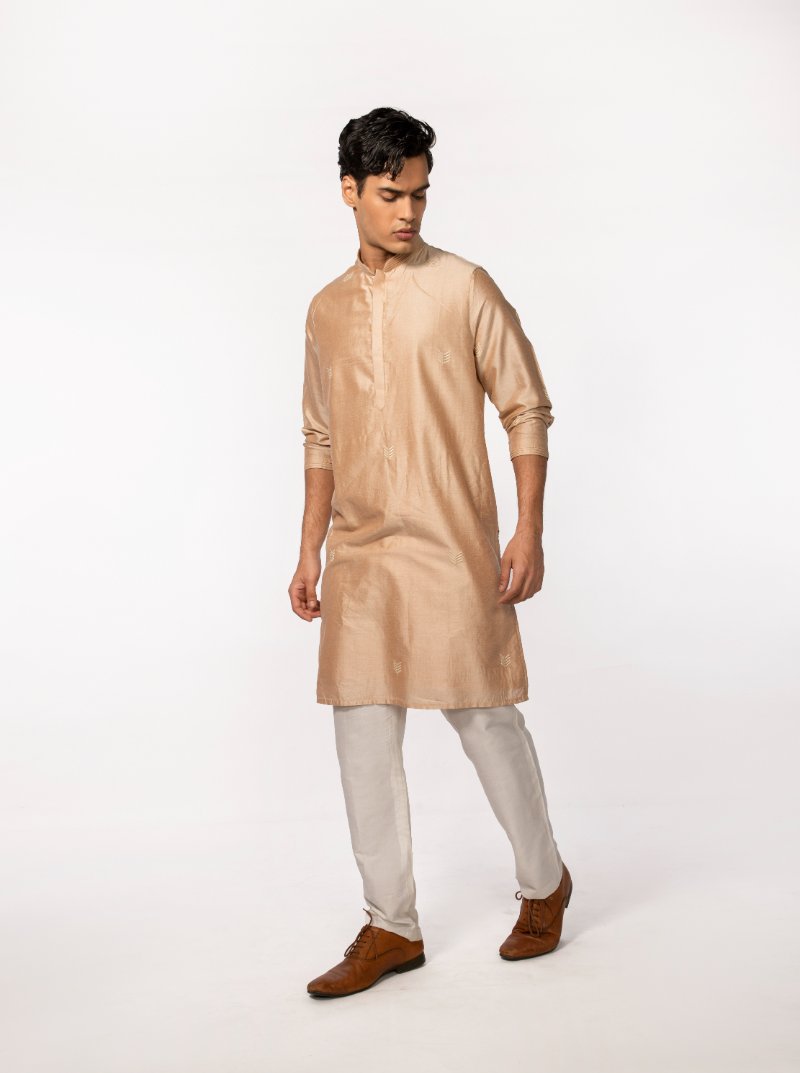 Rosegold Embroidered Kurta Set