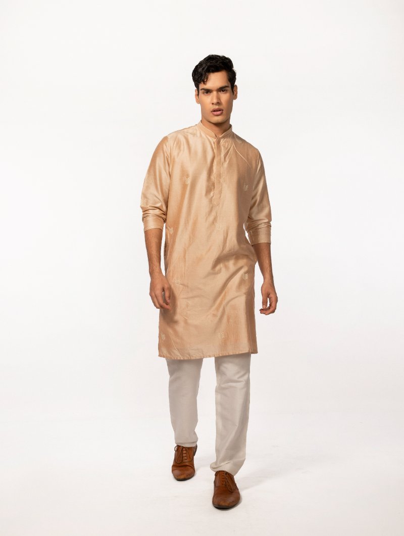 Rosegold Embroidered Kurta Set