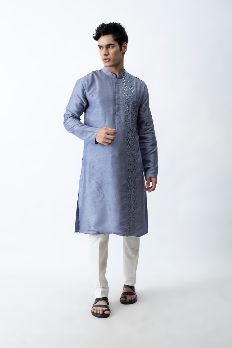 Cool Grey Mirror Kurta Set