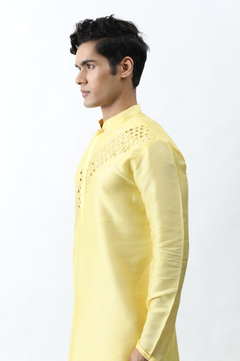Yellow Mirror Kurta Set