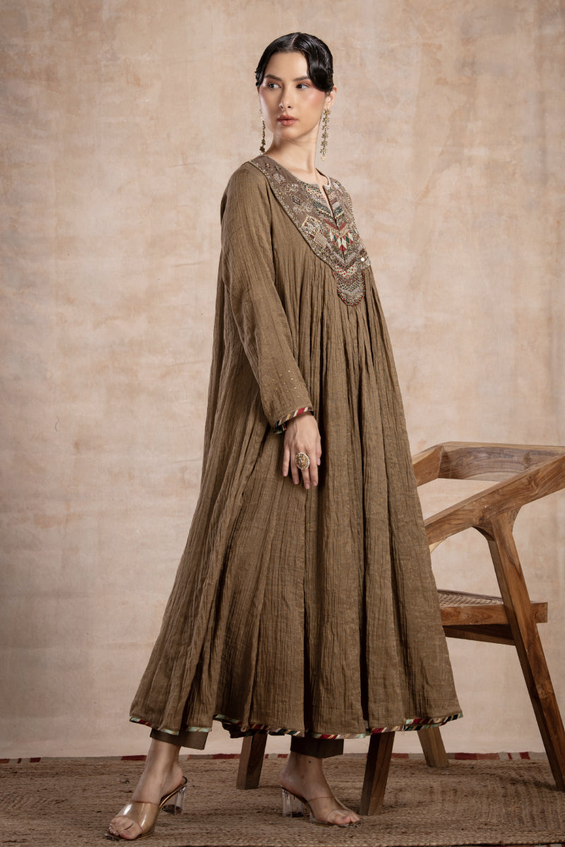 Samsara Kali Kurta Set – Vintage Gold