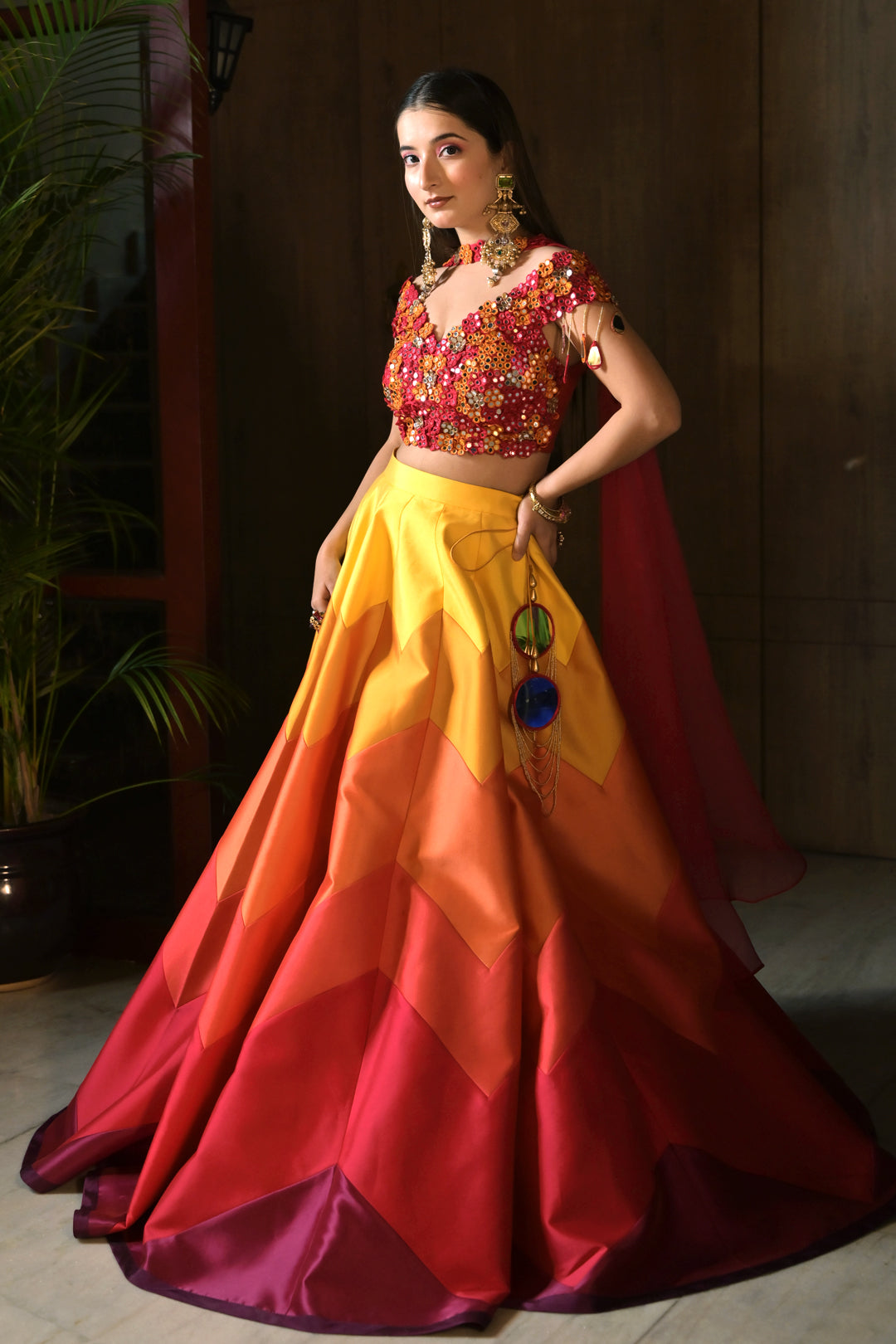 Satrang Lehenga