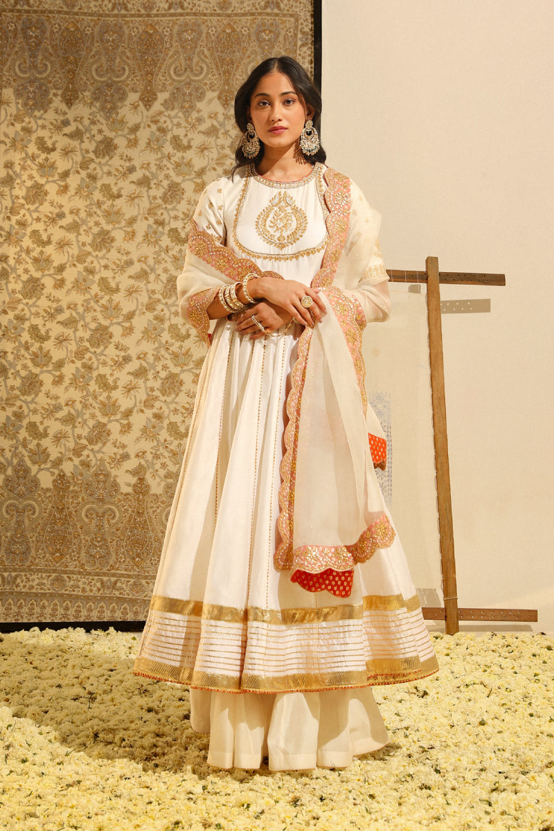 Irshaad-Ankle Length Anarkali With Skirt And Dupatta