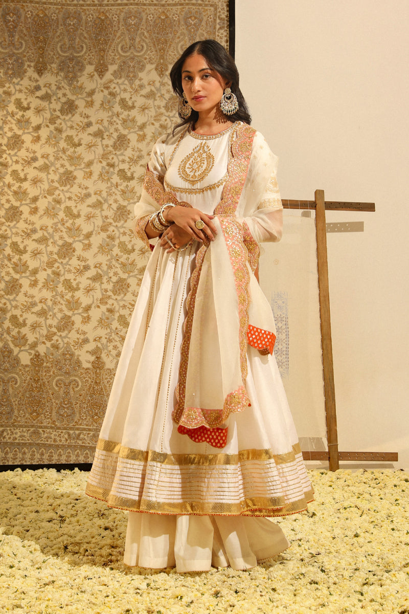Irshaad-Ankle Length Anarkali With Skirt And Dupatta