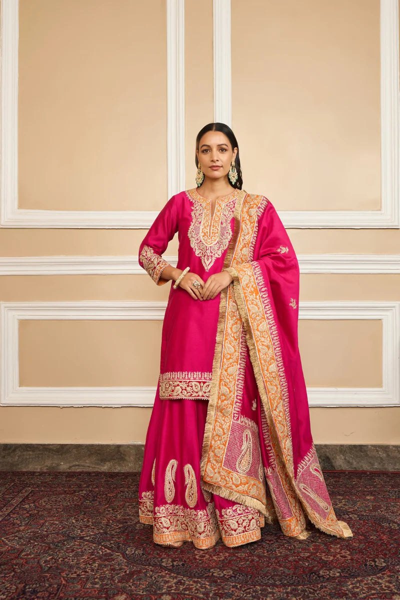 Amira-Kurta With Sharara And Dupatta
