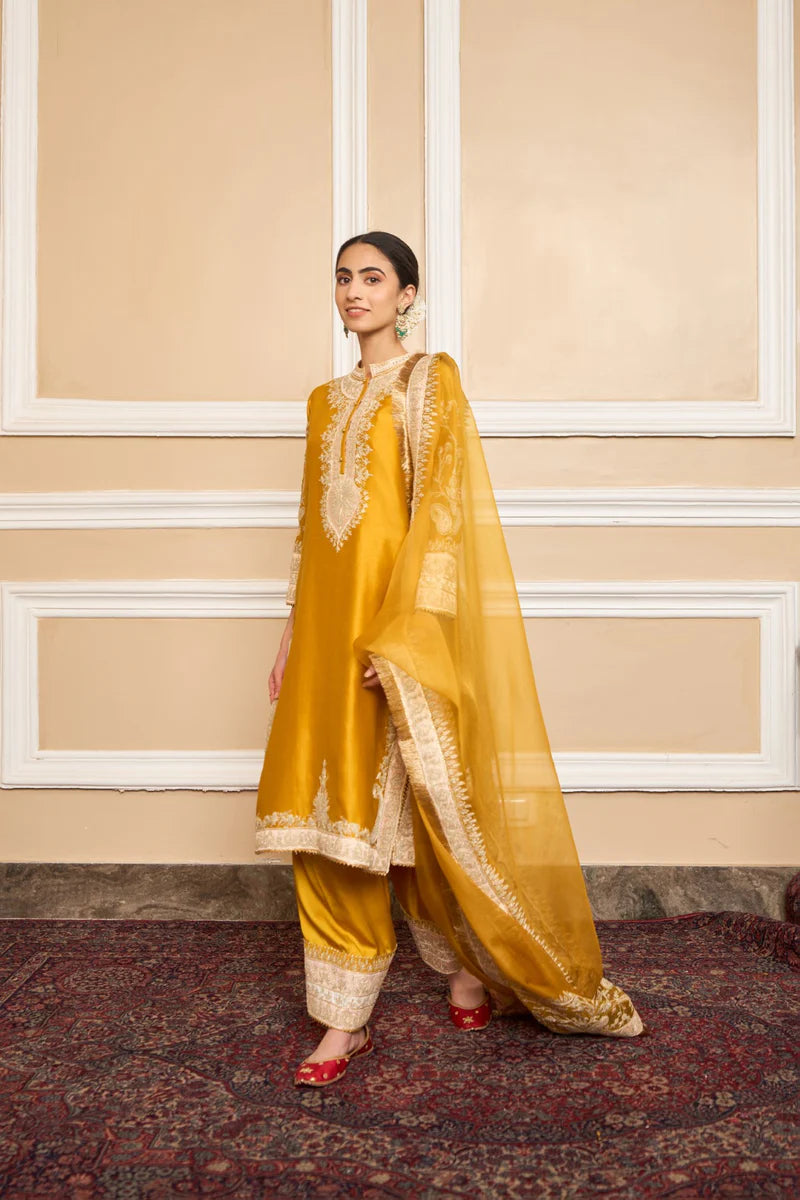 Resham -Straight Kurta With Salwar And Dupatta