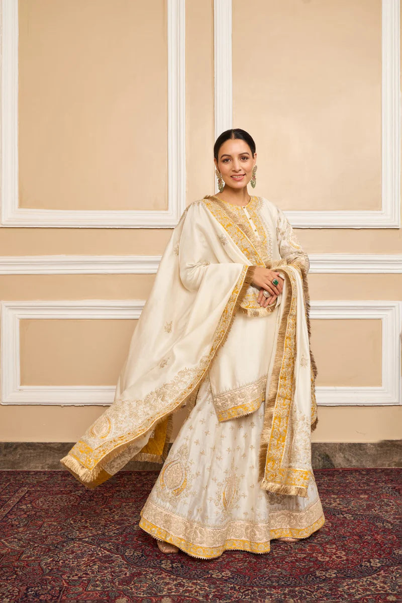 Raina-Kurta With Sharara And Dupatta