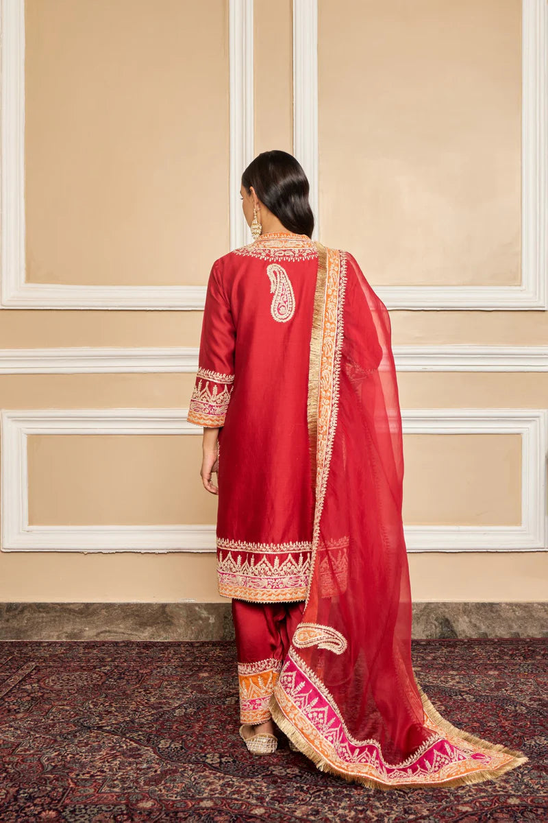 Afsaana-Straight Kurta With Salwar And Dupatta