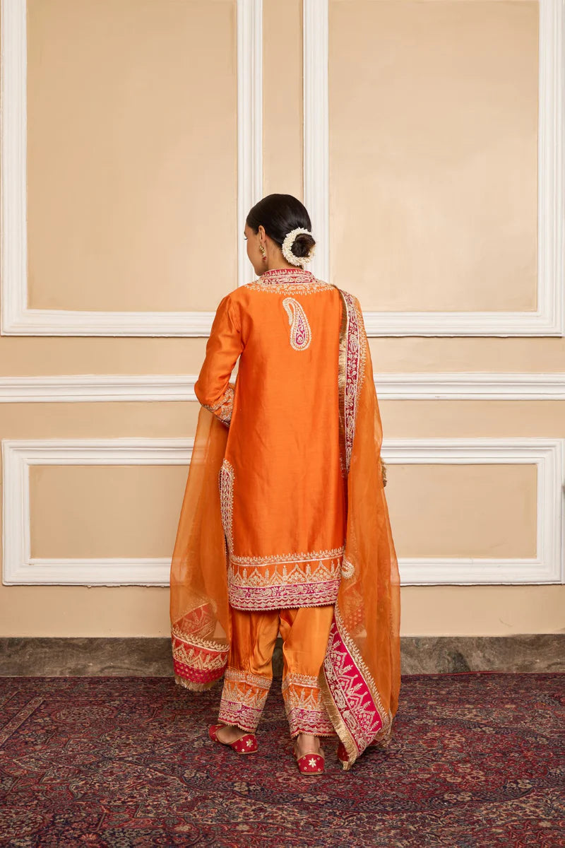 Afsaana-Straight Kurta With Salwar And Dupatta