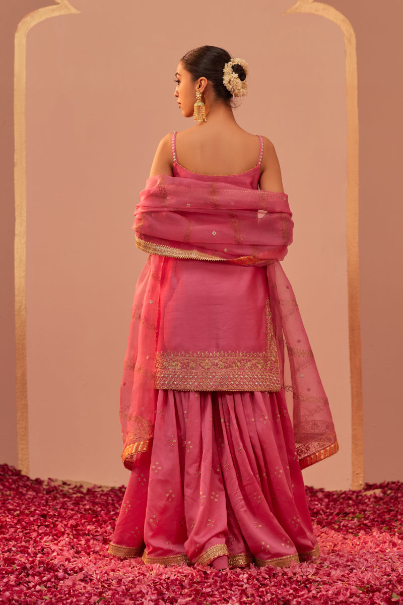 Yasmin- Short Kurta With Garara And Dupatta