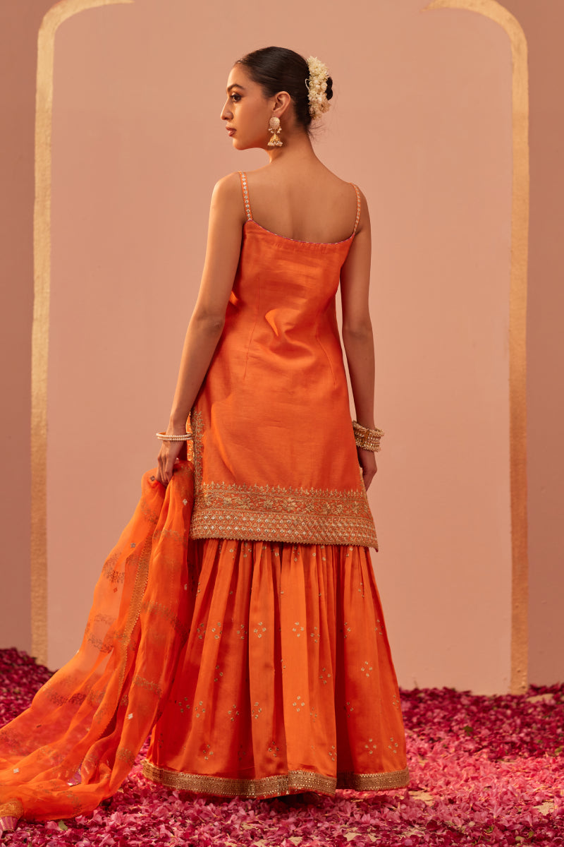 Yasmin- Short Kurta With Garara And Dupatta