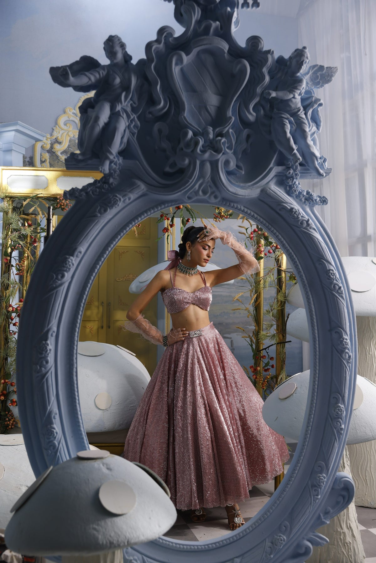 Rapunzel-Net Bustier & Voluminous Skirt Set