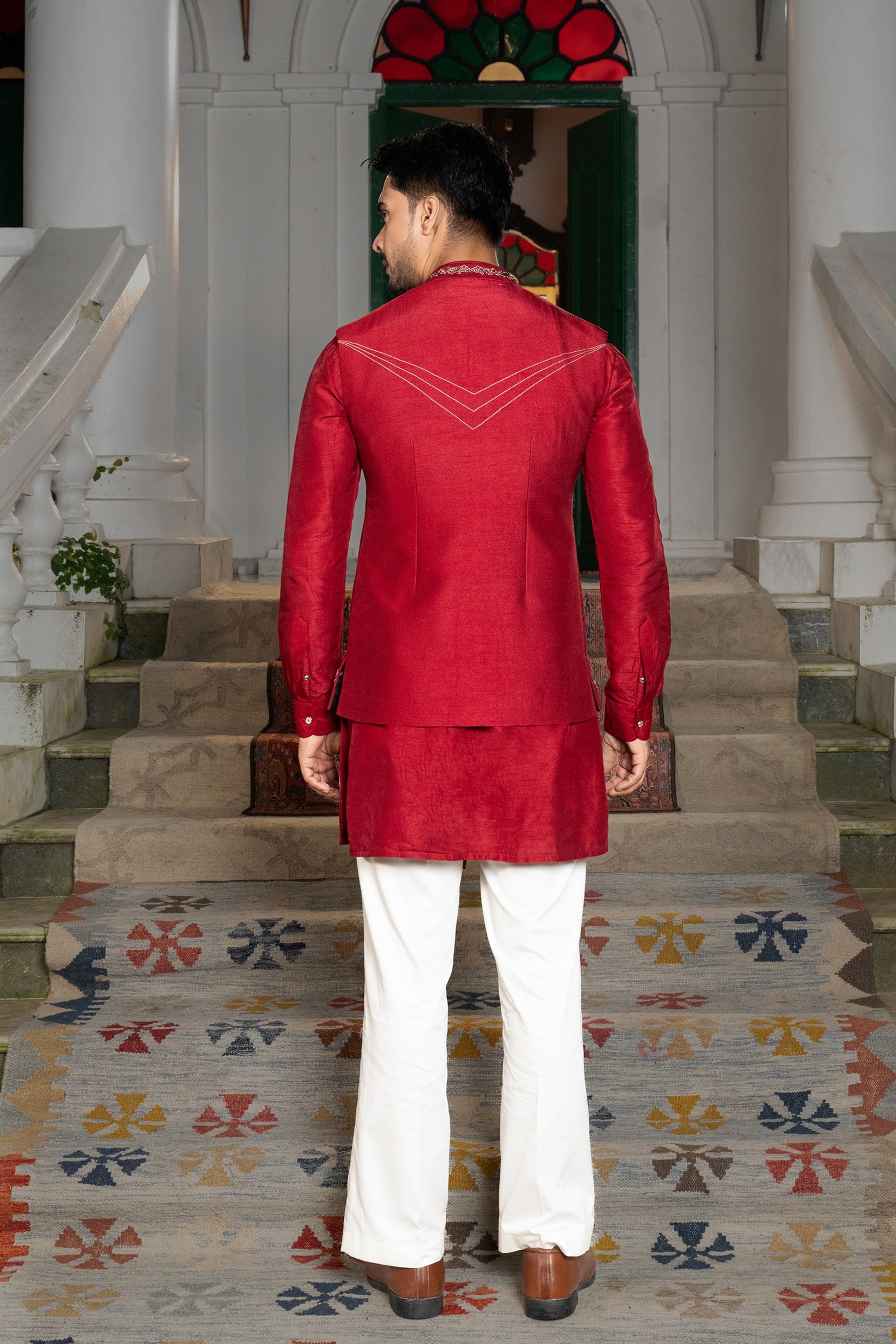 Royal Ruby Nehru Kurta Set