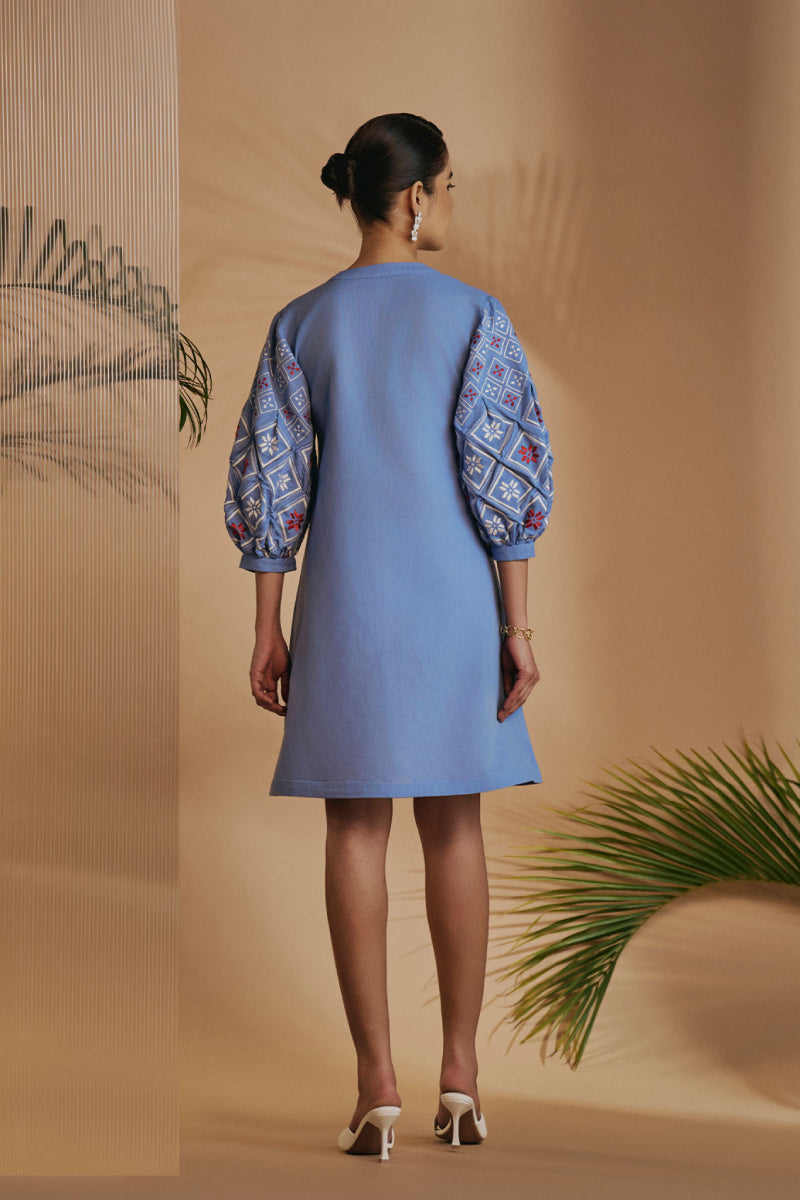 Origani Blue Rainforest Tunic Dress