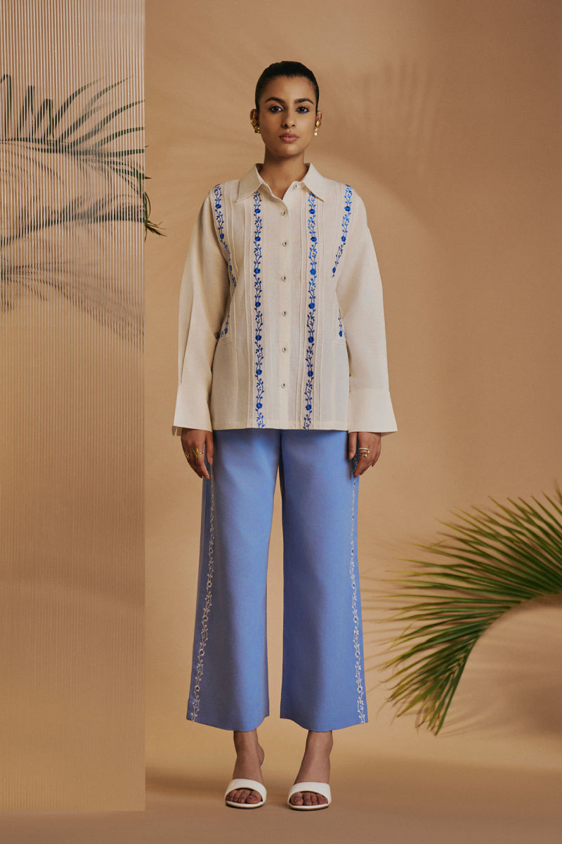 Origani Ivory Blue Reverie Co-Ord Set