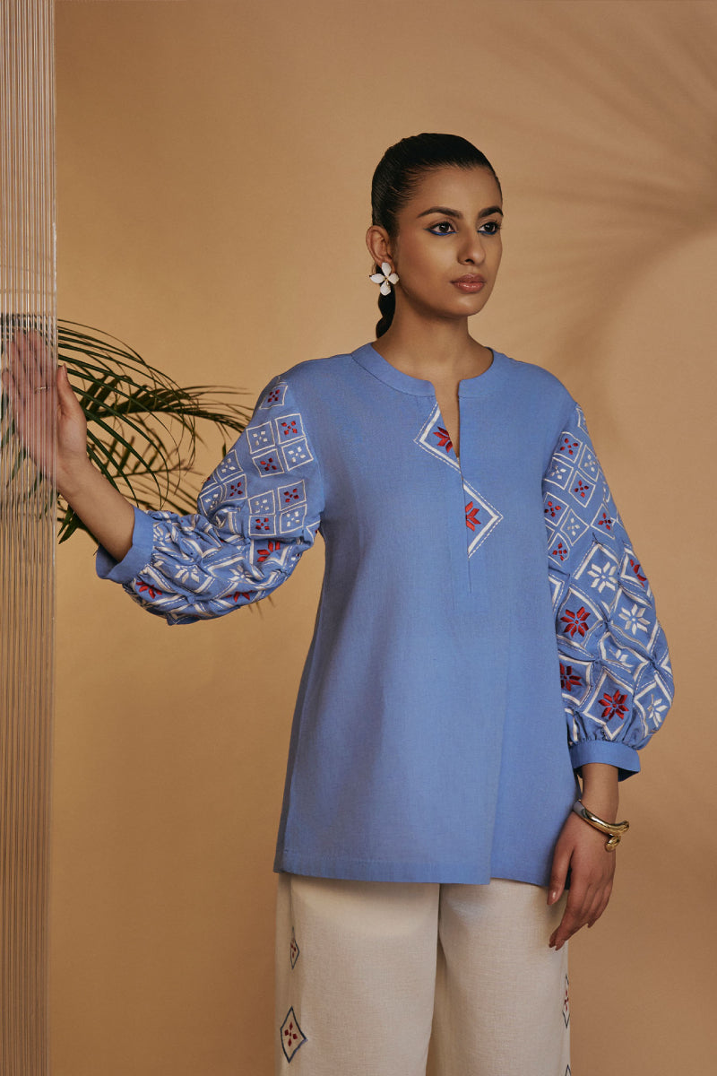 Origani Blue Rainforest Blouse