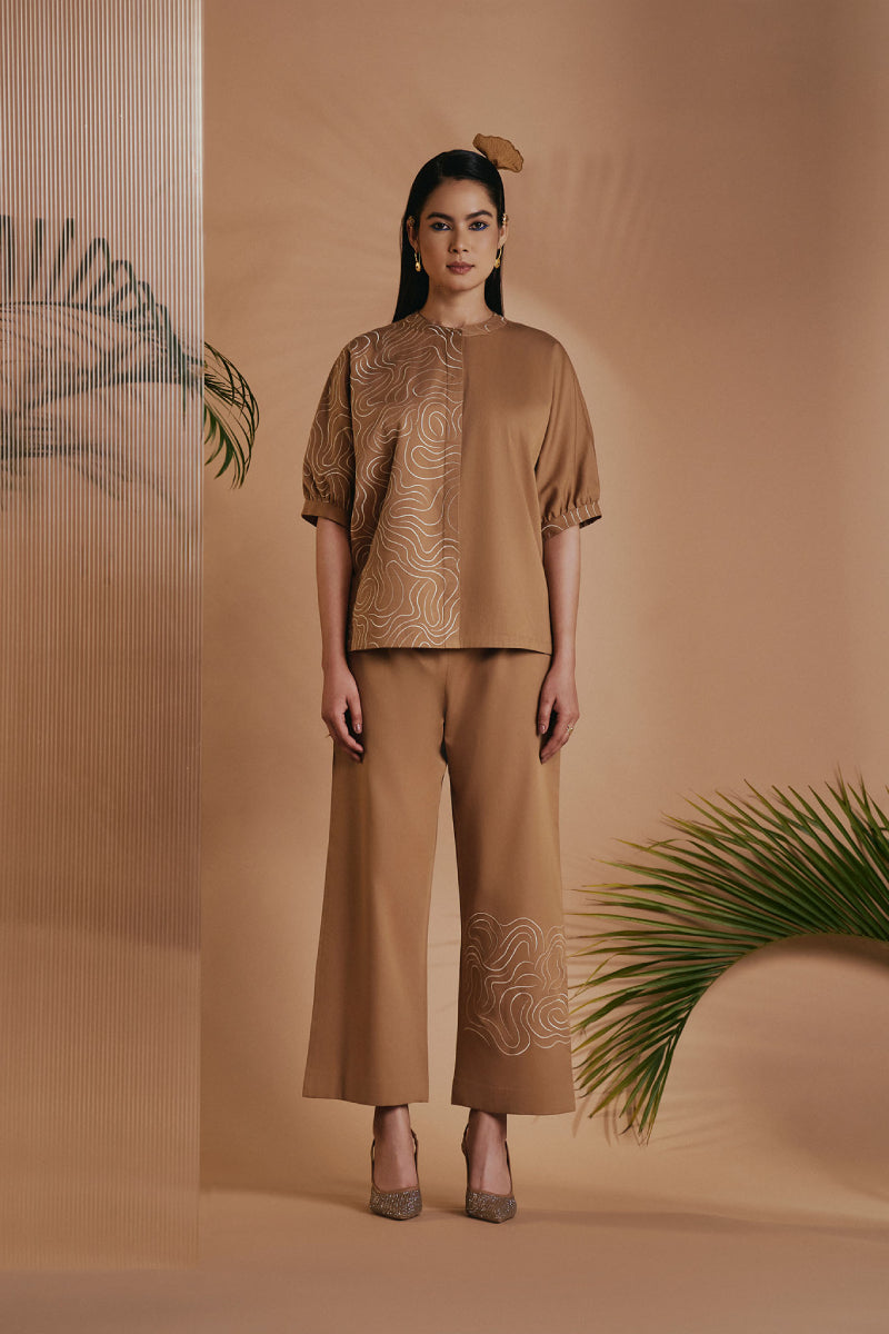 Origani Brown Mirage Co-Ord Set