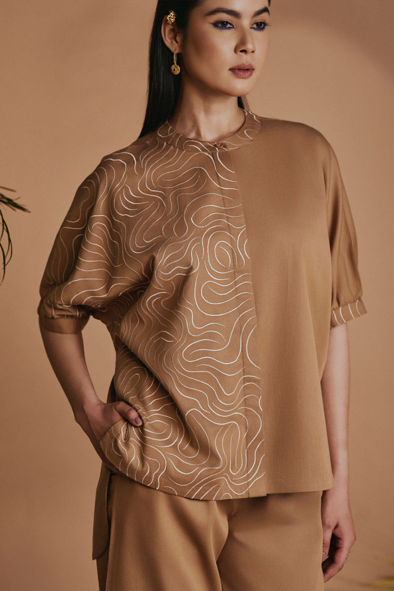 Origani Brown Mirage Shirt
