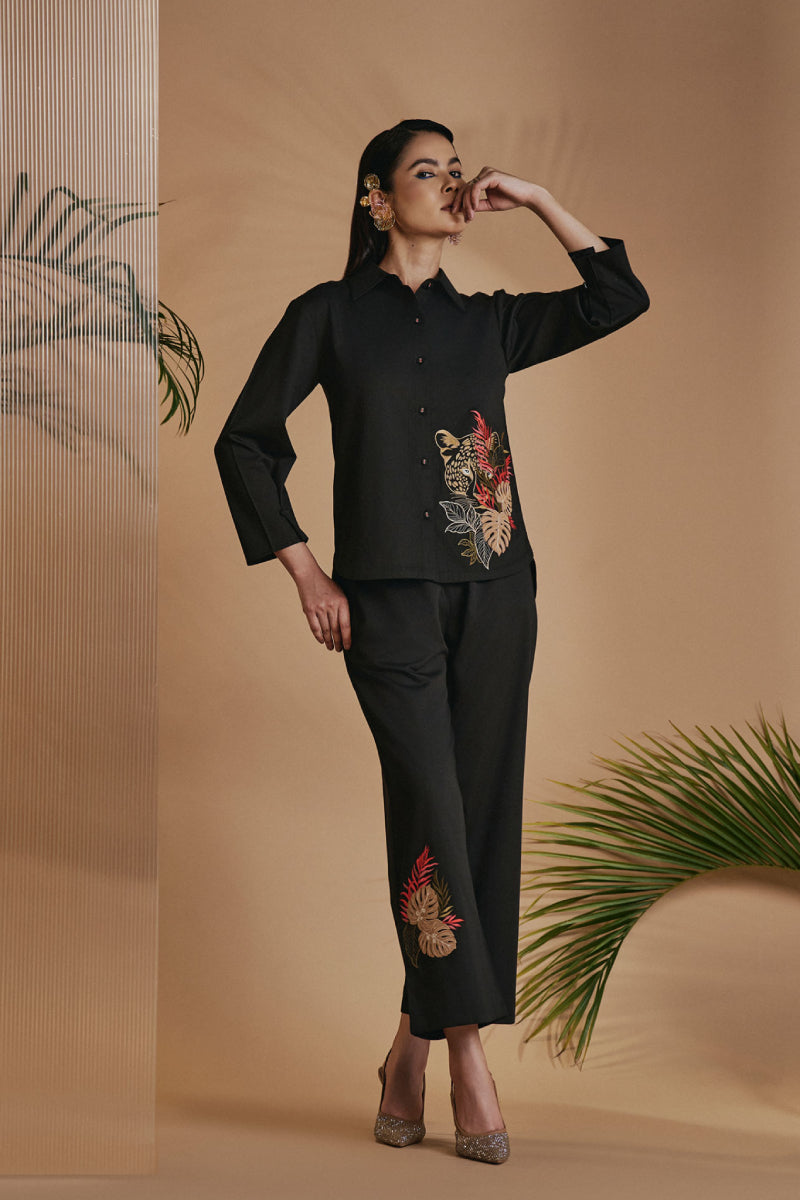 Origani Black Leopard Co-Ord Set