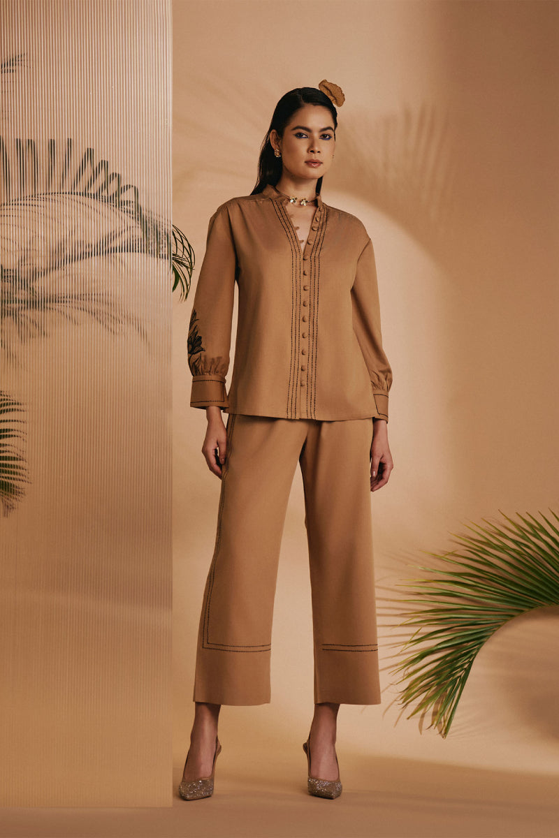 Origani Brown Lilly Co-Ord Set