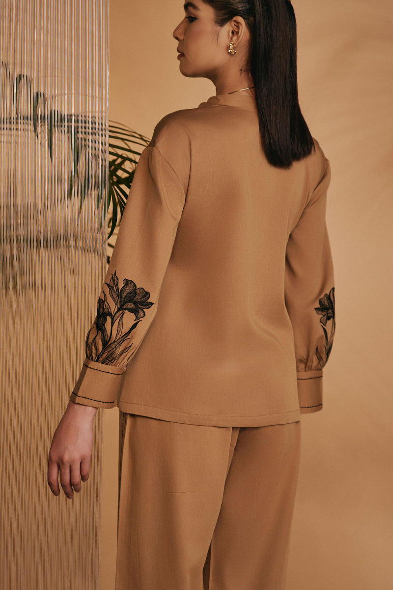 Origani Brown Lilly Shirt