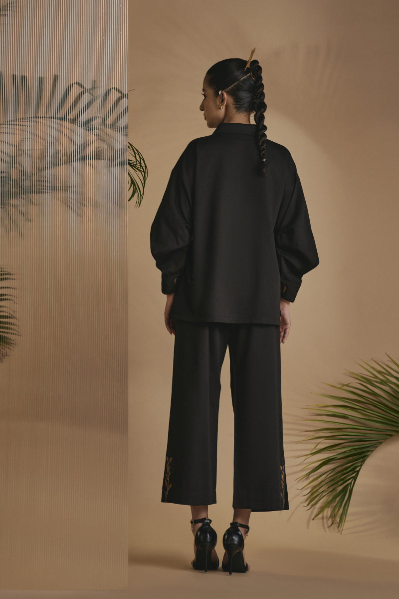 Origani Black Deer In Bloom Co-Ord Set