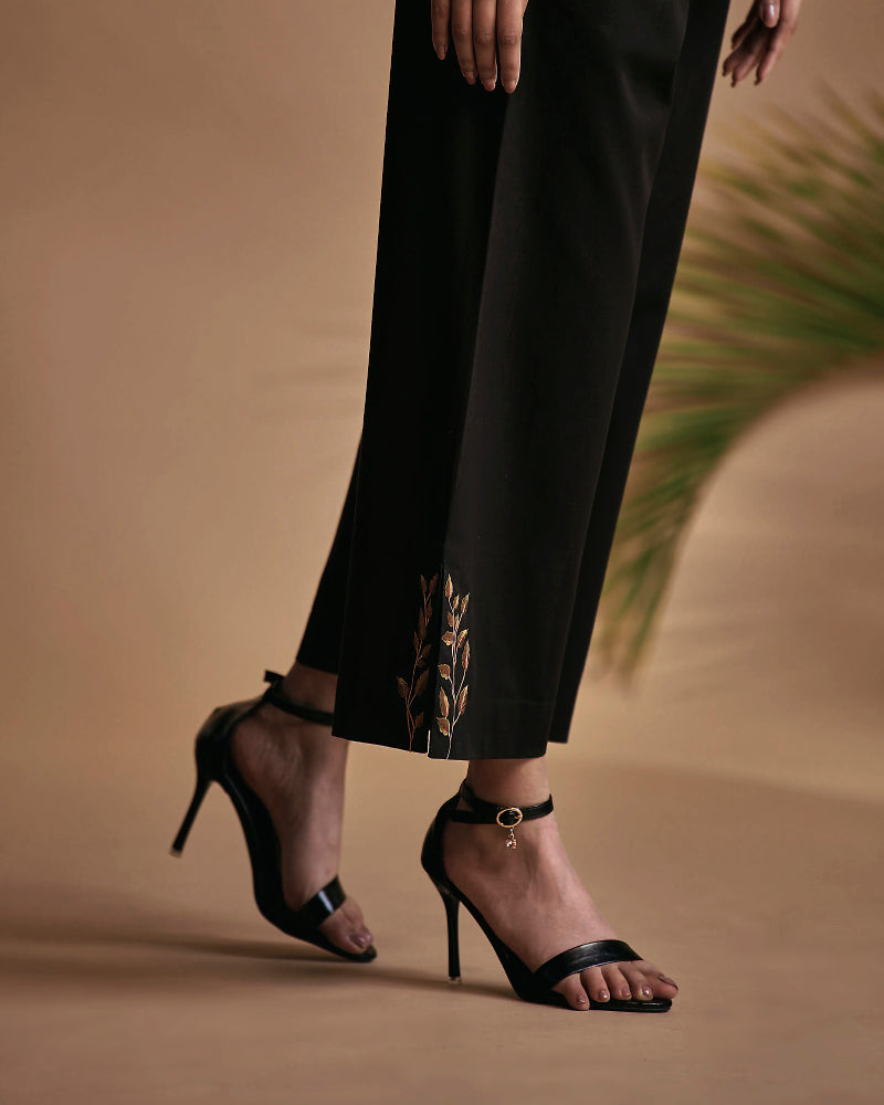 Origani Black Deer In Bloom Pant