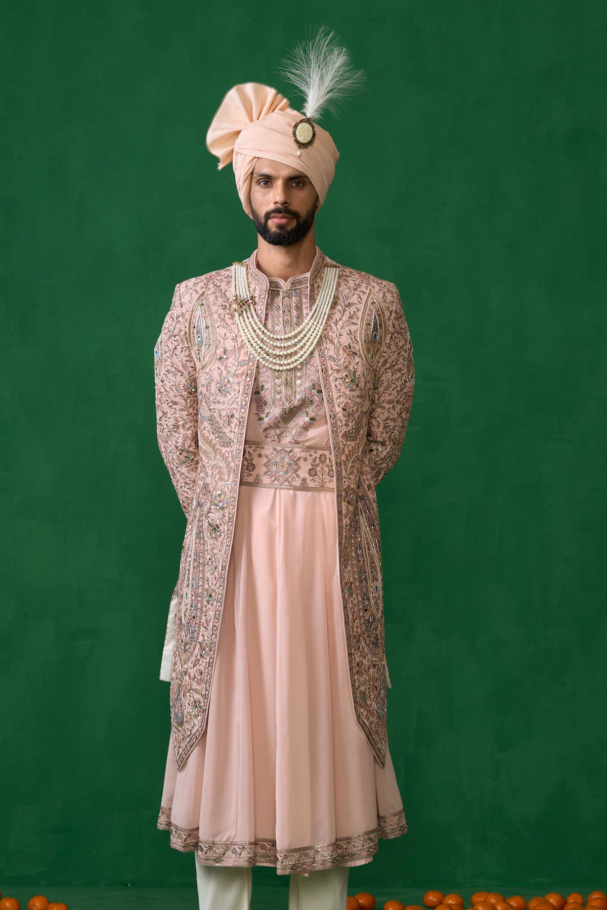 SHAHI PINK SHERWANI SET