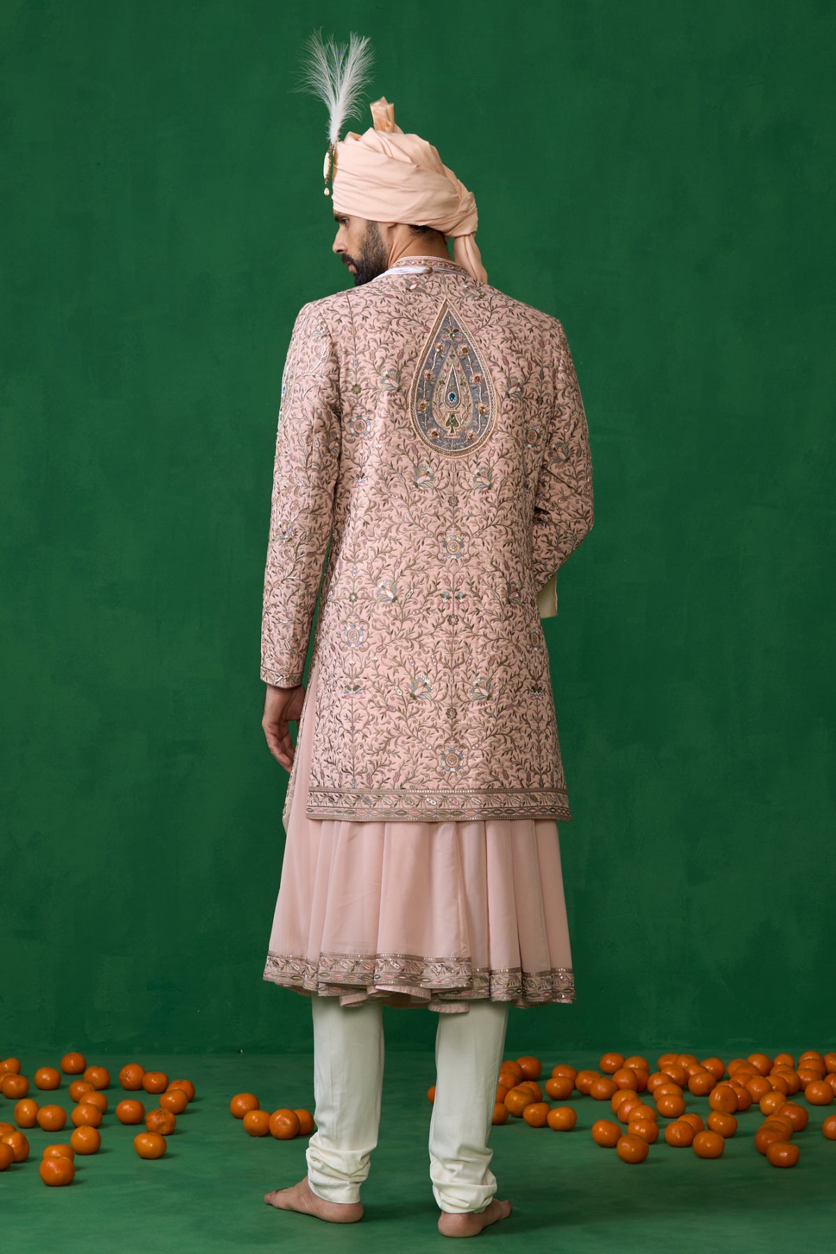 SHAHI PINK SHERWANI SET