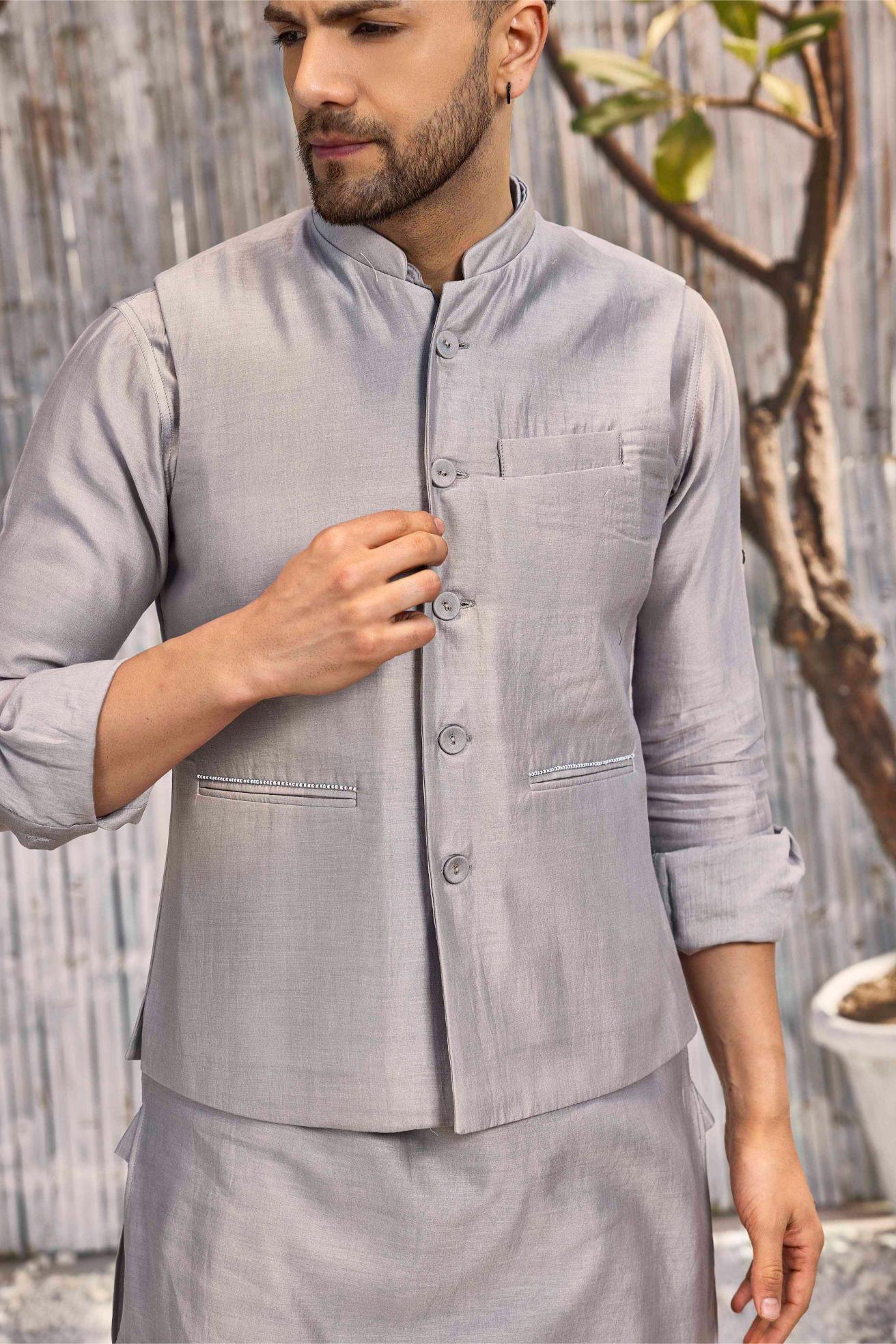 Chanderi Bundi Jacket