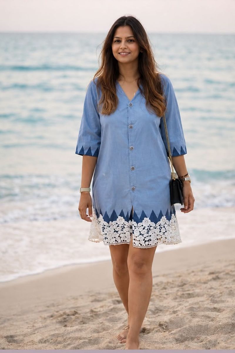 Azure Lace Dress