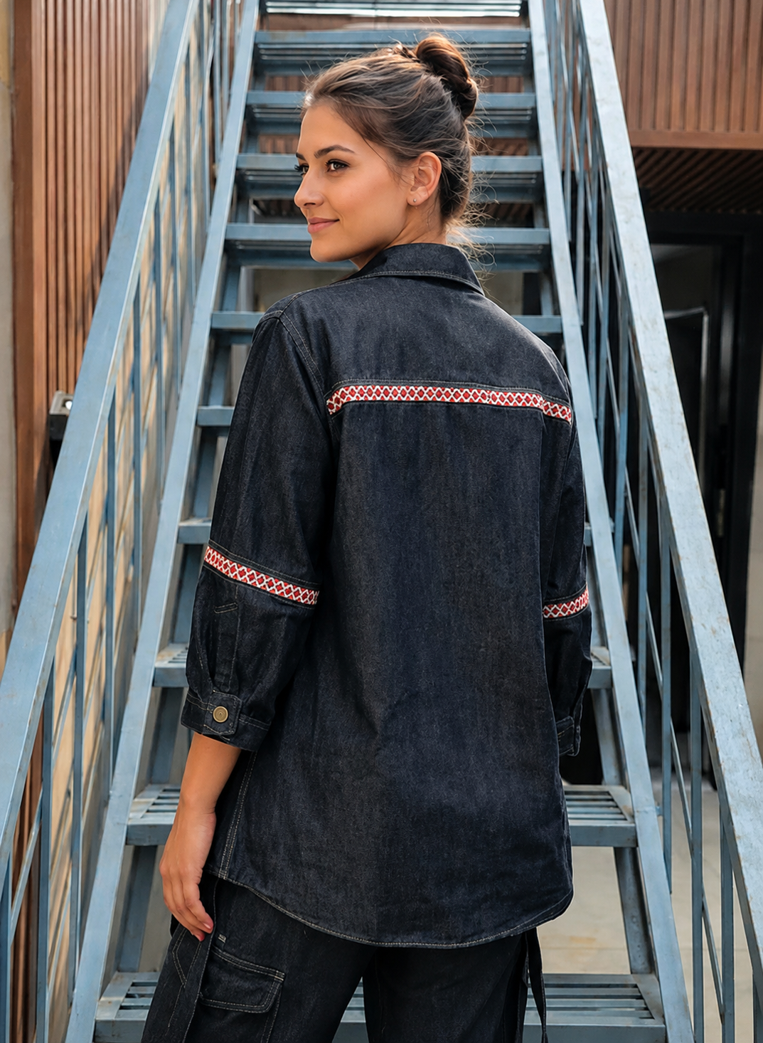 Indigo Zip Kurta